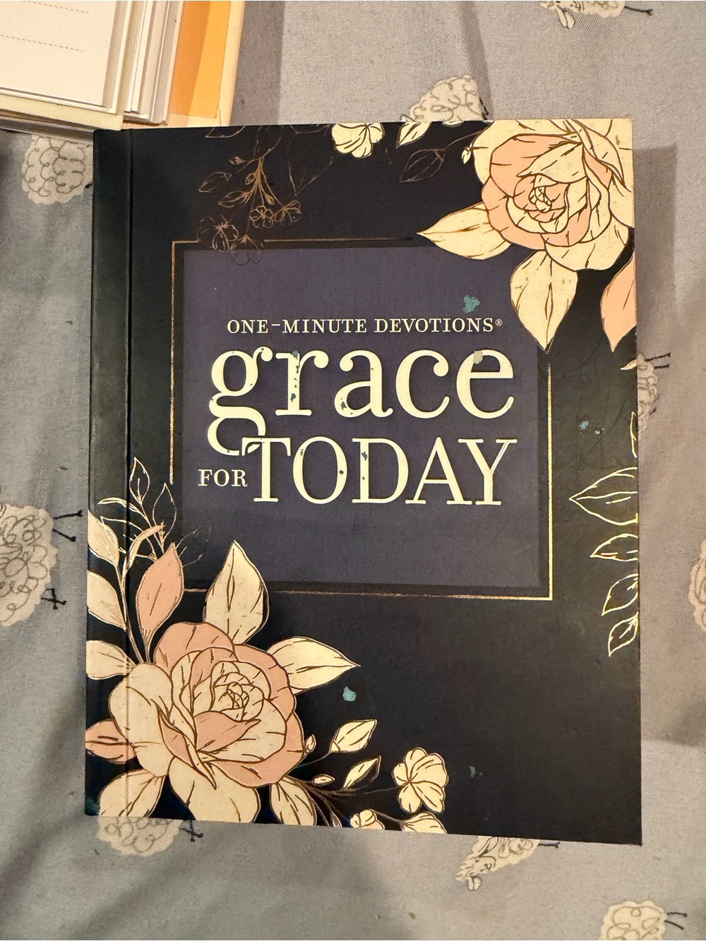 Grace for Today One-Minute Devotions – Navy & Blush Floral Hardcover